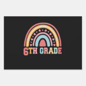 6th Grade Cute Rainbow Back To School Student Gift ラッピングペーパーシート (正面)