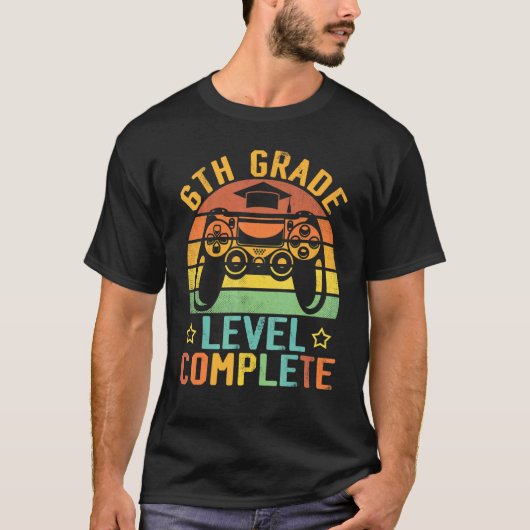 6th Grade Graduation Level Complete Video Game Cla Tシャツ (正面)