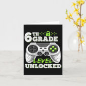 6th Grade Level Unlocked Video Game Back To School カード (黄色い花)