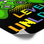 6th Grade Level Unlocked Video Game Back To School ポスター (角)