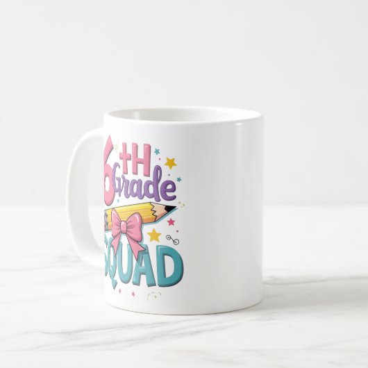 6th Grade Squad Back to School コーヒーマグカップ (正面左)