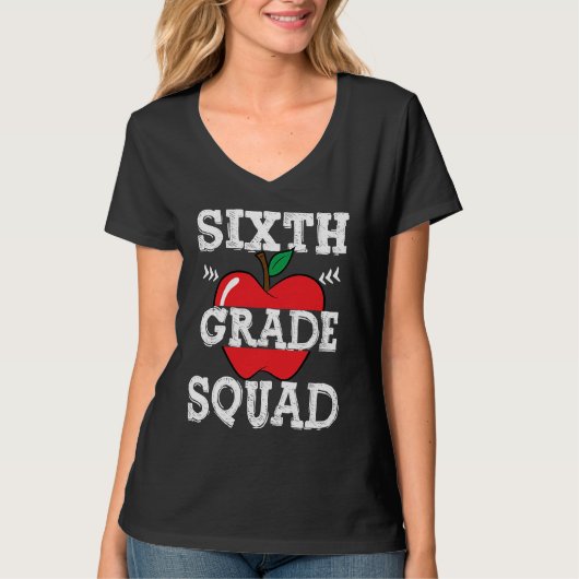 6th Grade Squad Team Crew Back To School Graduatio Tシャツ (正面)
