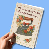 6th wedding anniversary romantic iron カード