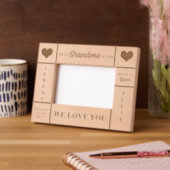 6x4おばあちゃ最高のん今までのグランドキッズ名 レーザー彫刻フレーム (左)