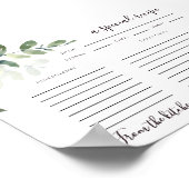 6x4ユーカリレシピカード印刷可能ダウンロード ポスター (角)