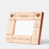 6x4 Grandpa Ever 最高の Grandkids名 レーザー彫刻フレーム (左)