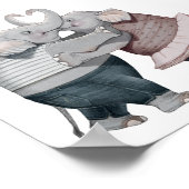 6x6ゾウinラブプリント ポスター (角)