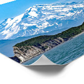 6x6ポスター紙（マット）山Liamna Alaska ポスター (角)