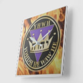 6x6神焼きセラミックタイル スクエア壁時計 (傾斜)