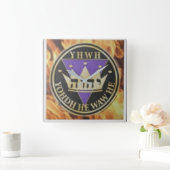 6x6神焼きセラミックタイル スクエア壁時計 (ホーム)