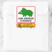 6x Sticker - UNE ARDEUR D'AVANCE スクエアシール (バッグ)