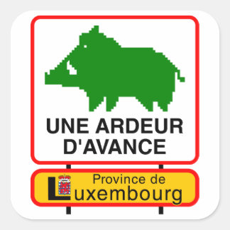 6x Sticker - UNE ARDEUR D'AVANCE スクエアシール