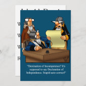 7おもしろい月4日パーティの招待状 招待状 (正面/裏面)