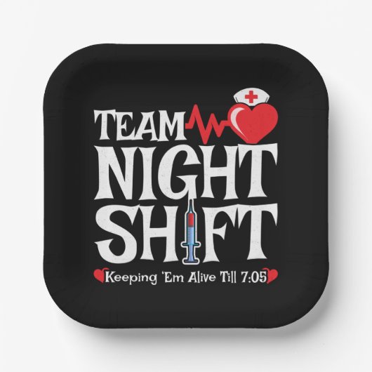 7おもしろい:05チームナイトシフトナース評価 ペーパープレート (正面)