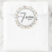 7か月のマイルストーンベビーのグラフとバルーン ラウンドシール (バッグ)