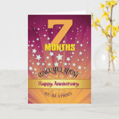 7か月の回復記念日はっきりした数値 カード (黄色い花)