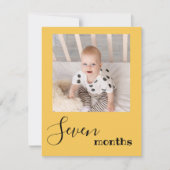 7か月フォト最初の誕生日バナーカード (正面)