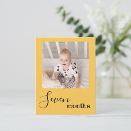 7か月フォト最初の誕生日バナーカード