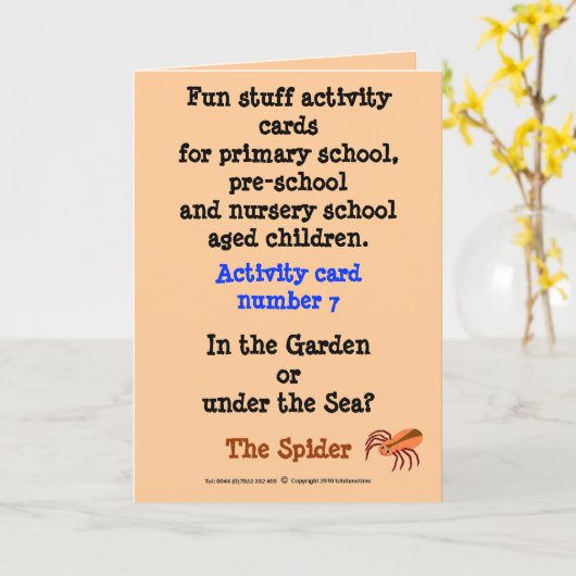 7くも カード (黄色い花)