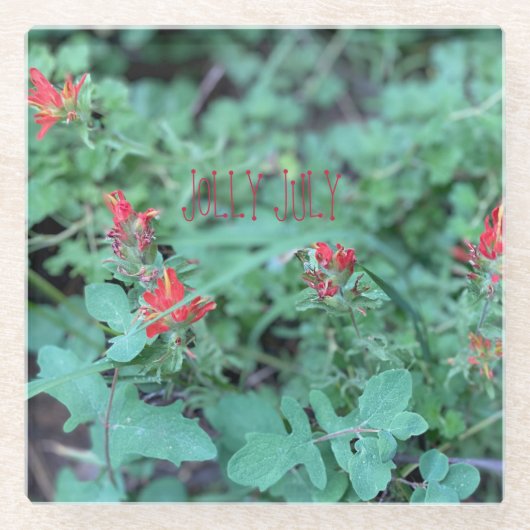 7すてき月 ガラスコースター (正面)