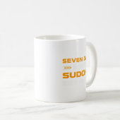 7つのおもしろい日Sudokuなしパズルゲームロー コーヒーマグカップ (正面右)