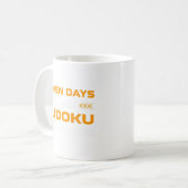 7つのおもしろい日Sudokuなしパズルゲームロー コーヒーマグカップ (正面左)