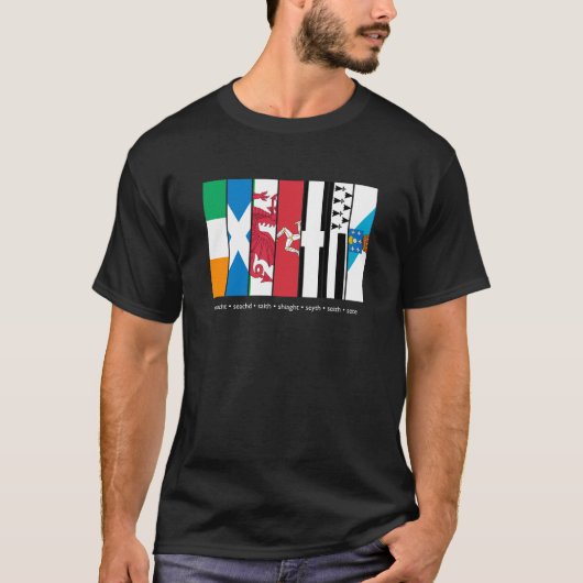 7つのケルト族の国家の人の暗いワイシャツ Tシャツ (正面)