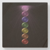 7つのチャクラの正方形の飲み物のコーター ストーンコースター (正面)