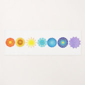 7つのチャクラの虹色の曼荼羅 ヨガマット (正面(横))