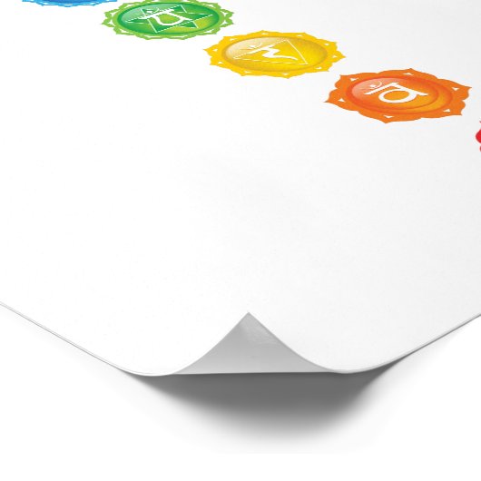 7つのチャクラ記号 ポスター (角)