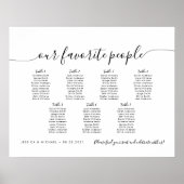 7つのテーモダンブルお気に入りの(People Seat Chart) ポスター (正面)