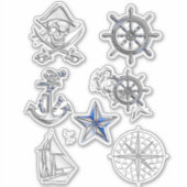 7つのデザイン要素のセ航海のット シール (正面)