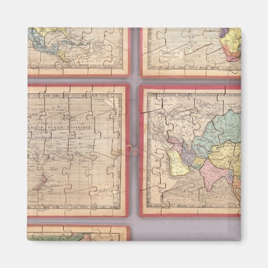 7つのパズルマップ マグネット (正面)