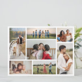 7つのフォトコラージュの挨拶を作成する カード (スタンド正面)