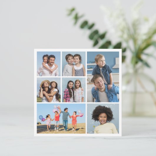 7つのフォトコラージュの挨拶を作成する カード (スタンド正面)