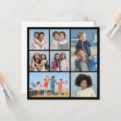 7つのフォトコラージュの挨拶を作成する カード (正面/裏面インサイチュ)