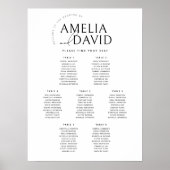 7つのモダンテーブルを歓迎する座席表 ポスター (正面)