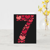 7つのロマンチックなハート柄バレンタインラブトレンド6 カード (黄色い花)