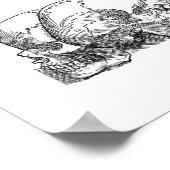 7つのヴィンテージスカルポスター ポスター (角)