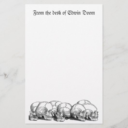 7つのヴィンテージスカル 便箋 (正面)