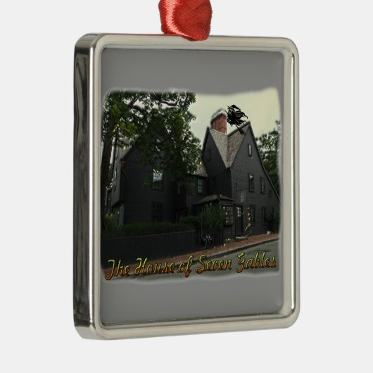 7つの切り妻のオーナメントの家 メタルオーナメント (右)
