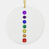 7つの垂直チャクラ セラミックオーナメント (正面)