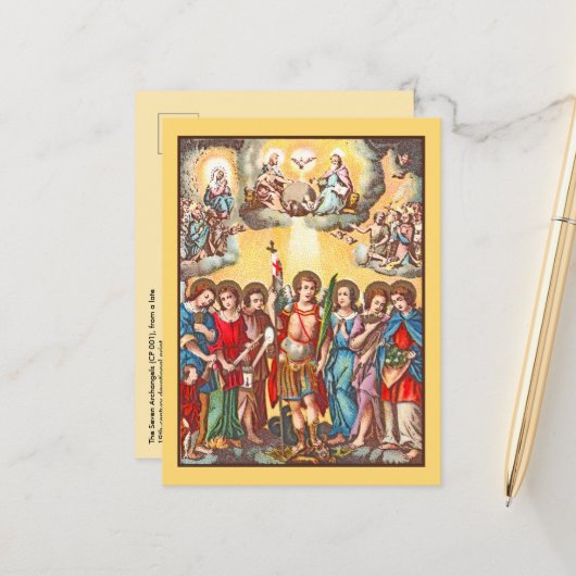 7つの大天使(CP 001;クロマトグラフ) ポストカード (正面/裏面インサイチュ)