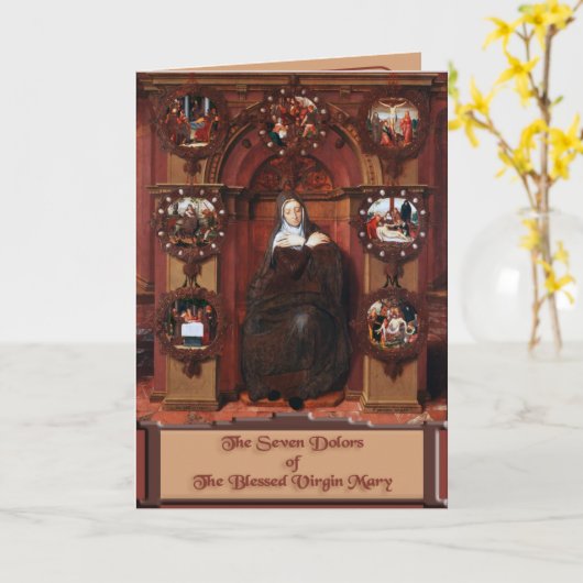 7つの悲しい賛美ヴァージンマリー カード (黄色い花)
