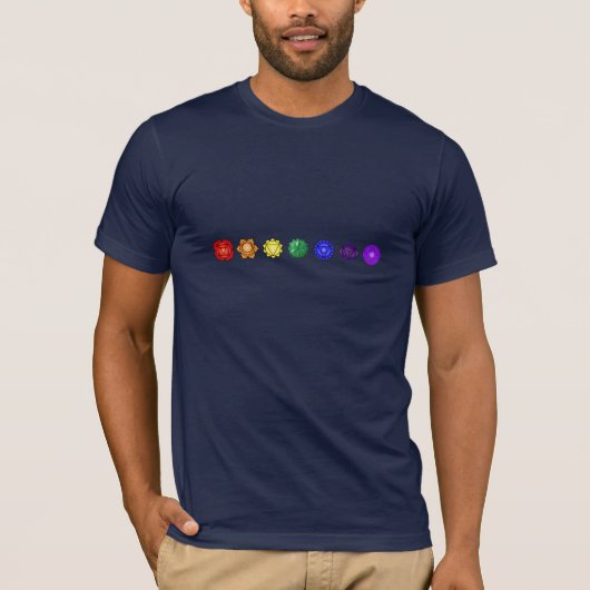 7つの水平チャクラ Tシャツ (正面)