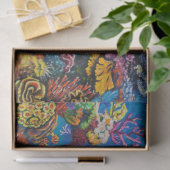 7つの海の珊瑚礁のティッシュペーパー 薄葉紙 (ギフト)