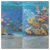 7つの海の珊瑚礁の生地 ファブリック (クローズアップ)