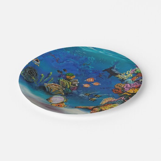 7つの海の珊瑚礁 ペーパープレート (アングル)