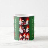 7つの白鳥が泳ぎ、クリスマスマグの7日目 コーヒーマグカップ (中央)