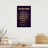 7つの罪 – 数学ポスター ポスター (キッチン)